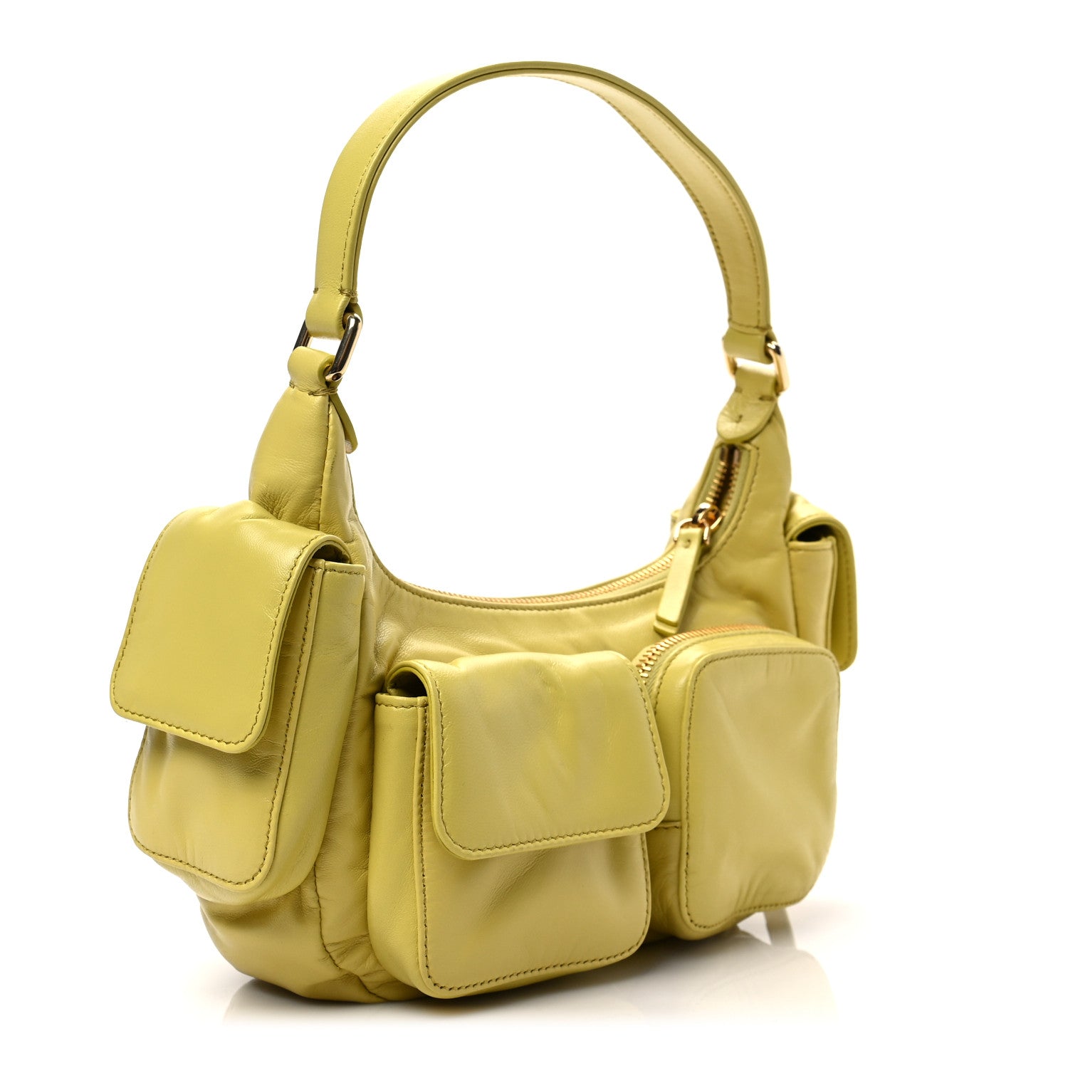 Miu Miu Nappa Pocket Bag Cedro 3 of 7