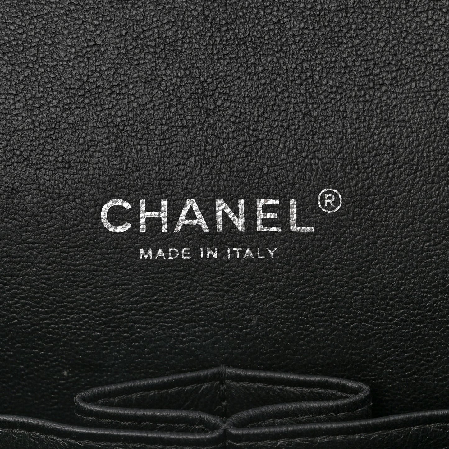 Patent Quilted Maxi Double Flap Black