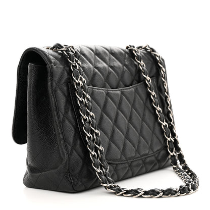 Chanel Caviar Quilted Jumbo Single Flap Black 3 of 13