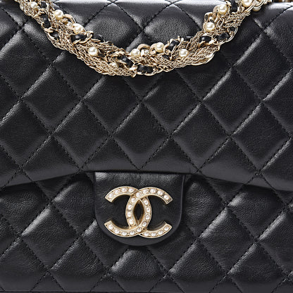 Chanel Lambskin Quilted Medium Westminster Pearl Flap Black 11 of 11