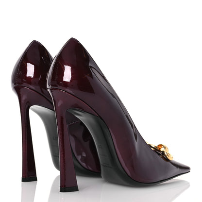 Saint Laurent Patent Severine Pumps 38 Deep Bordeaux 4 of 13