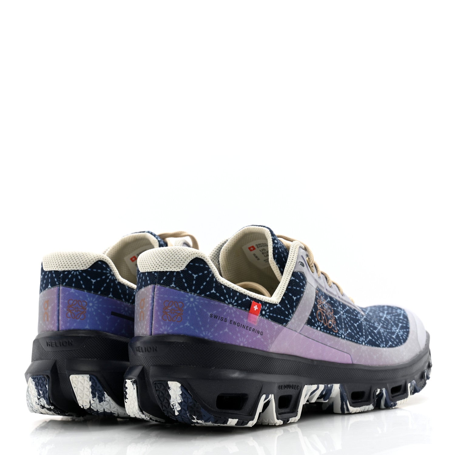 Loewe X ON Canvas Mesh Star Print Cloudventure Sneakers 37 Space Blue 4 of 8