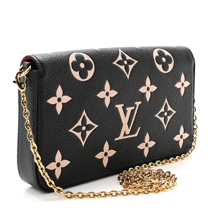 Louis Vuitton Empreinte Monogram Giant Felicie Pochette Black Beige 3 of 10