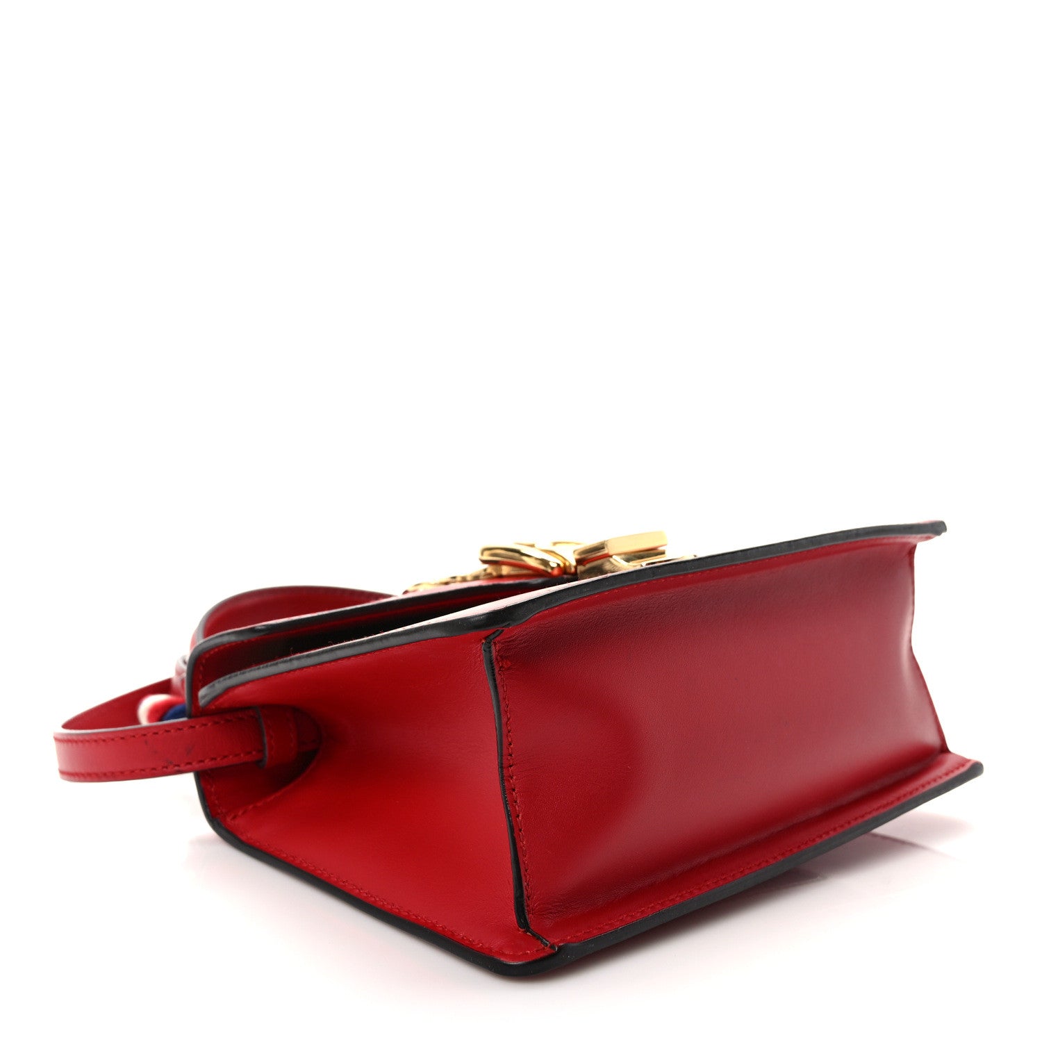 Gucci Calfskin Mini Sylvie Top Handle Bag Hibiscus Red 4 of 9