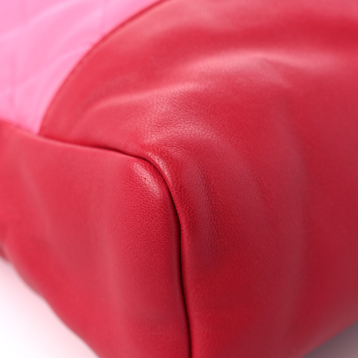 Lambskin Quilted Large 31 Shopping Bag Pink Light Red
