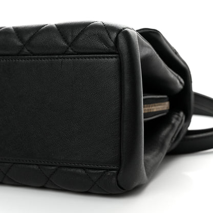 Chanel Shiny Sheepskin Quilted Small Trapezio Flap Black 10 of 15