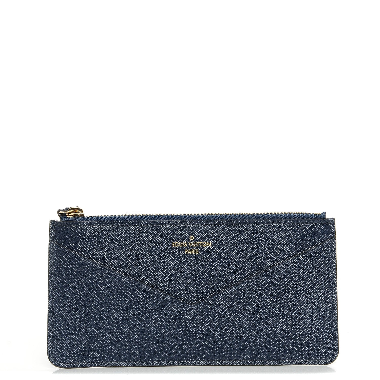 Louis Vuitton Calfskin Jeanne Wallet Zippered Insert Dark Blue 1 of 7