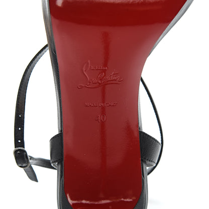 Christian Louboutin Nappa Loubi Queen 100 Sandals 40 Black 6 of 9