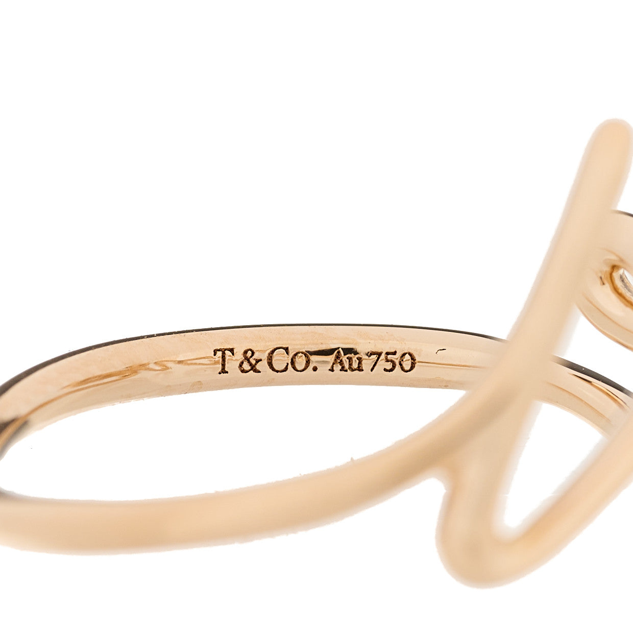 18K Rose Gold Small Paloma's Graffiti Love Ring 50 5.25