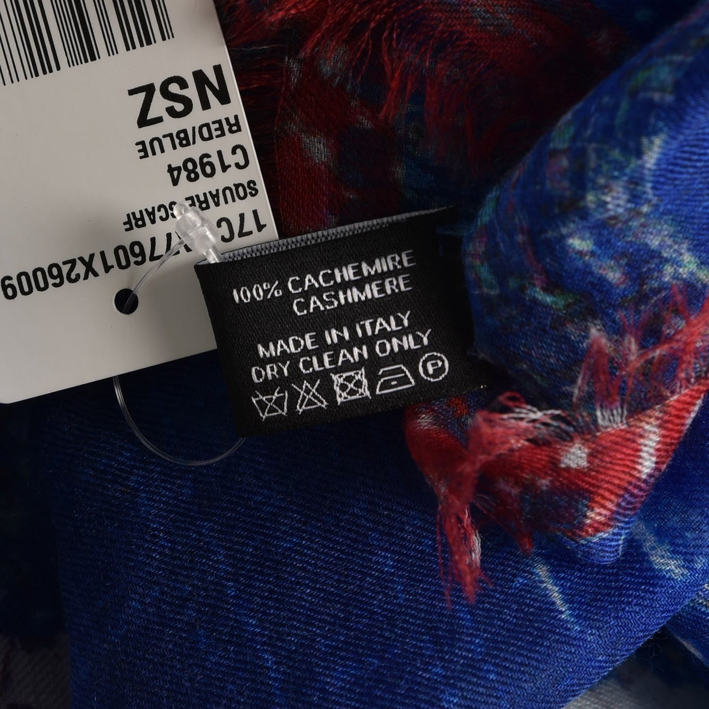 Cashmere CC Square Scarf Red Blue