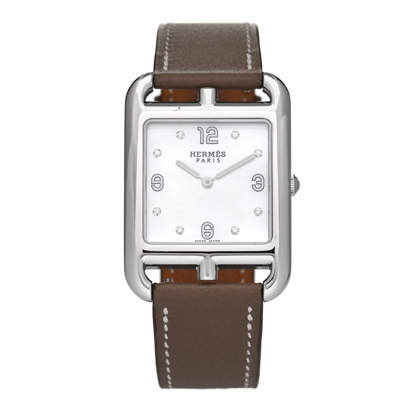 Stainless Steel Swift Diamond Mother of Pearl 29mm Cape Cod Quartz Watch Etoupe