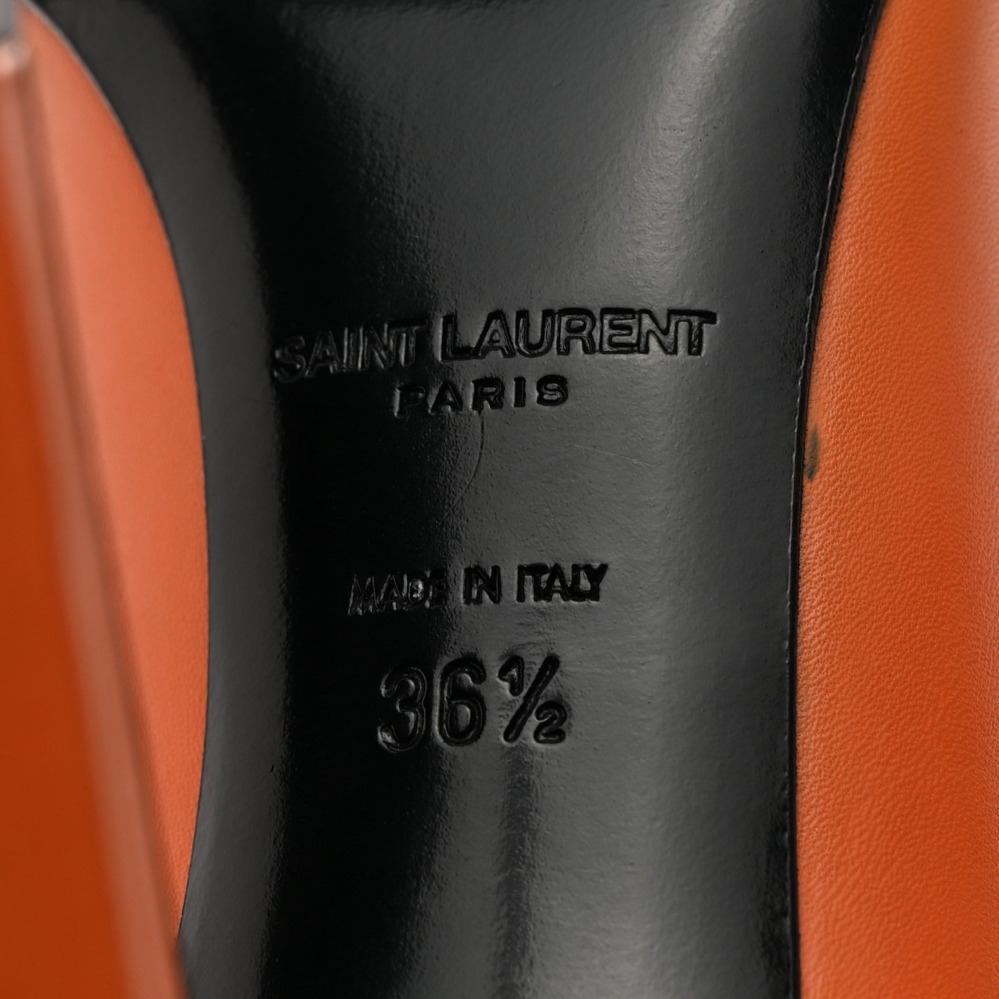 Calfskin Paris 105 Classic Pumps 36.5 Mandarine