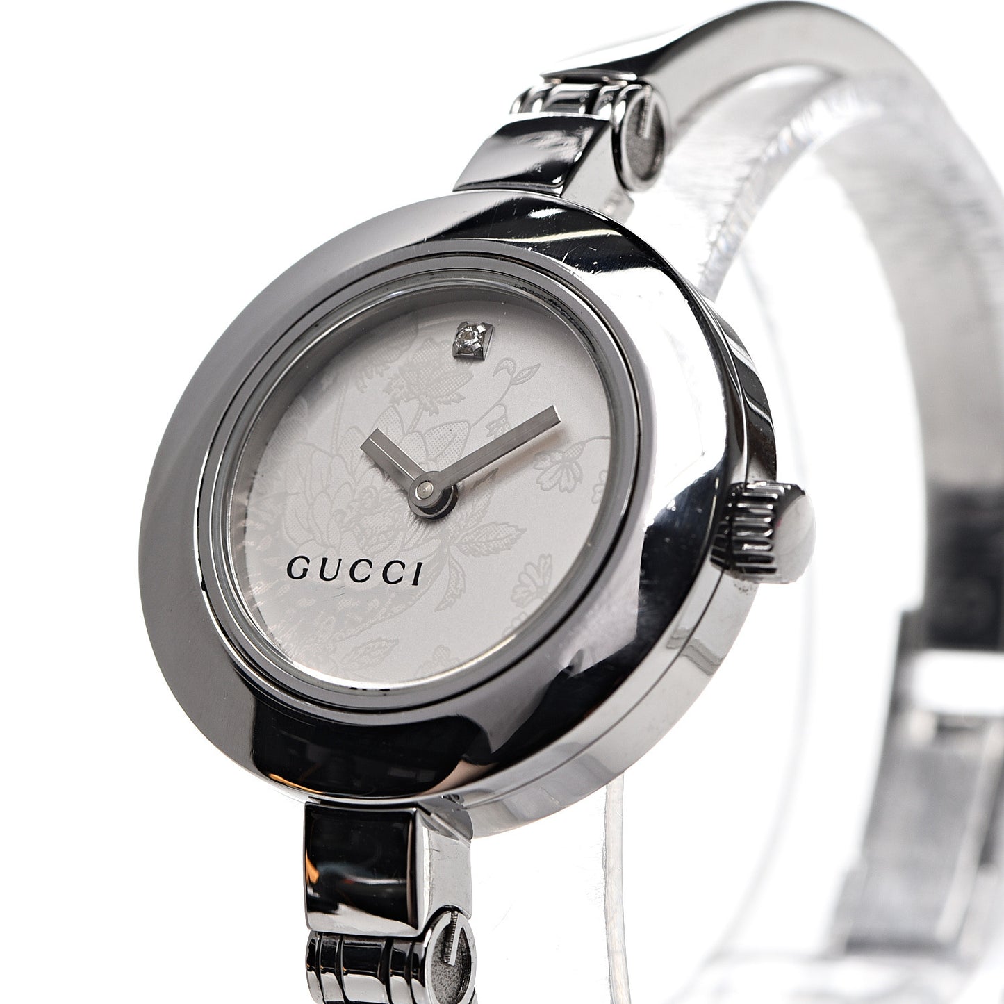 Stainless Steel Diamond 25mm 105 Series Floral Quartz Watch