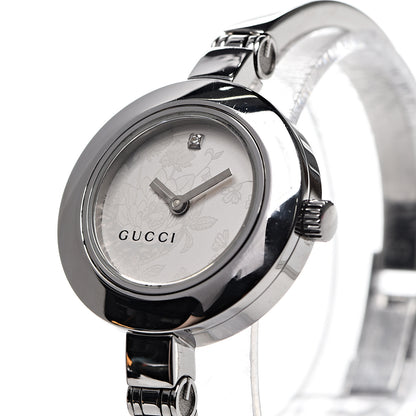 Gucci Stainless Steel Diamond 25mm 105 Series Floral Quartz Watch 7 of 8