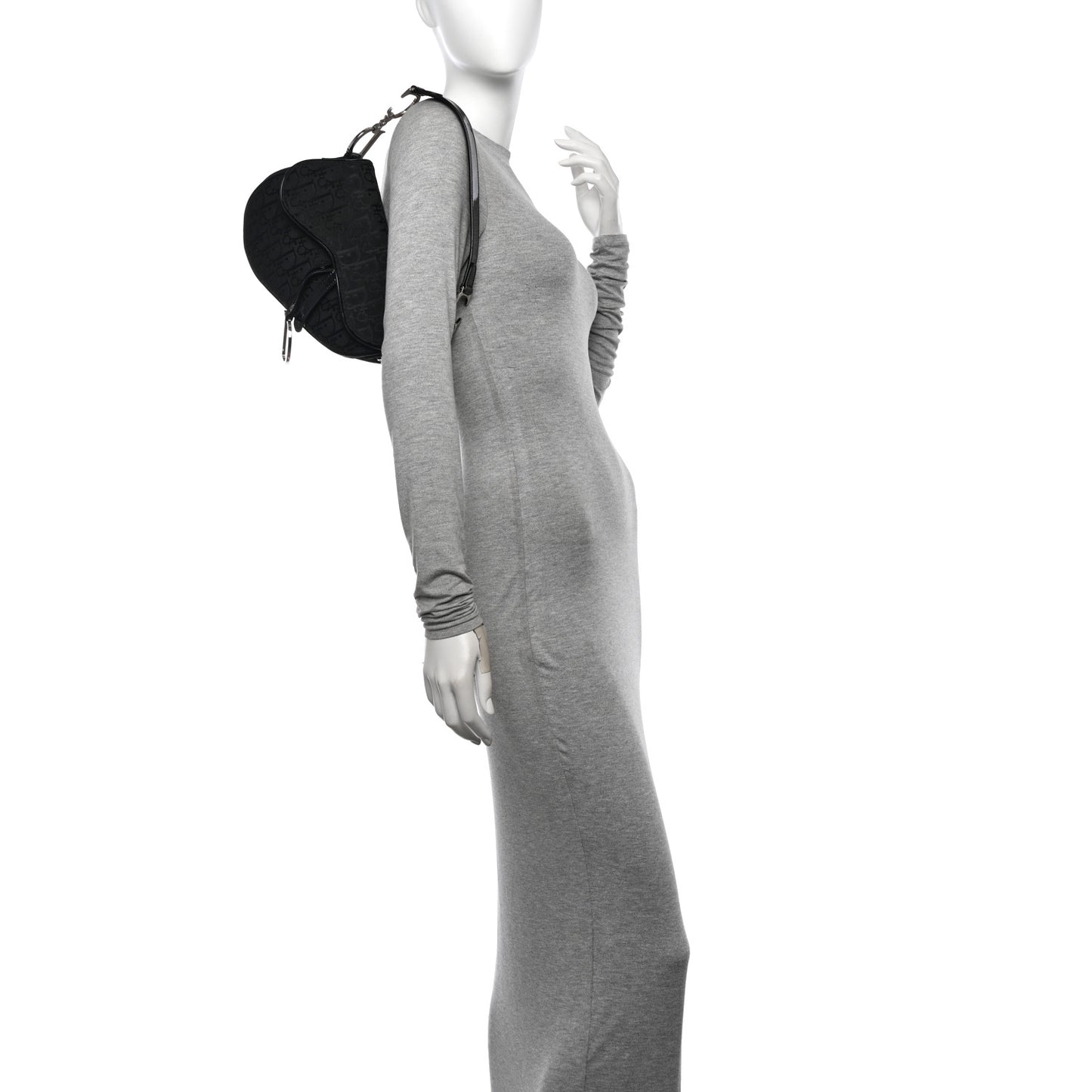 Monogram Patent Saddle Bag Black