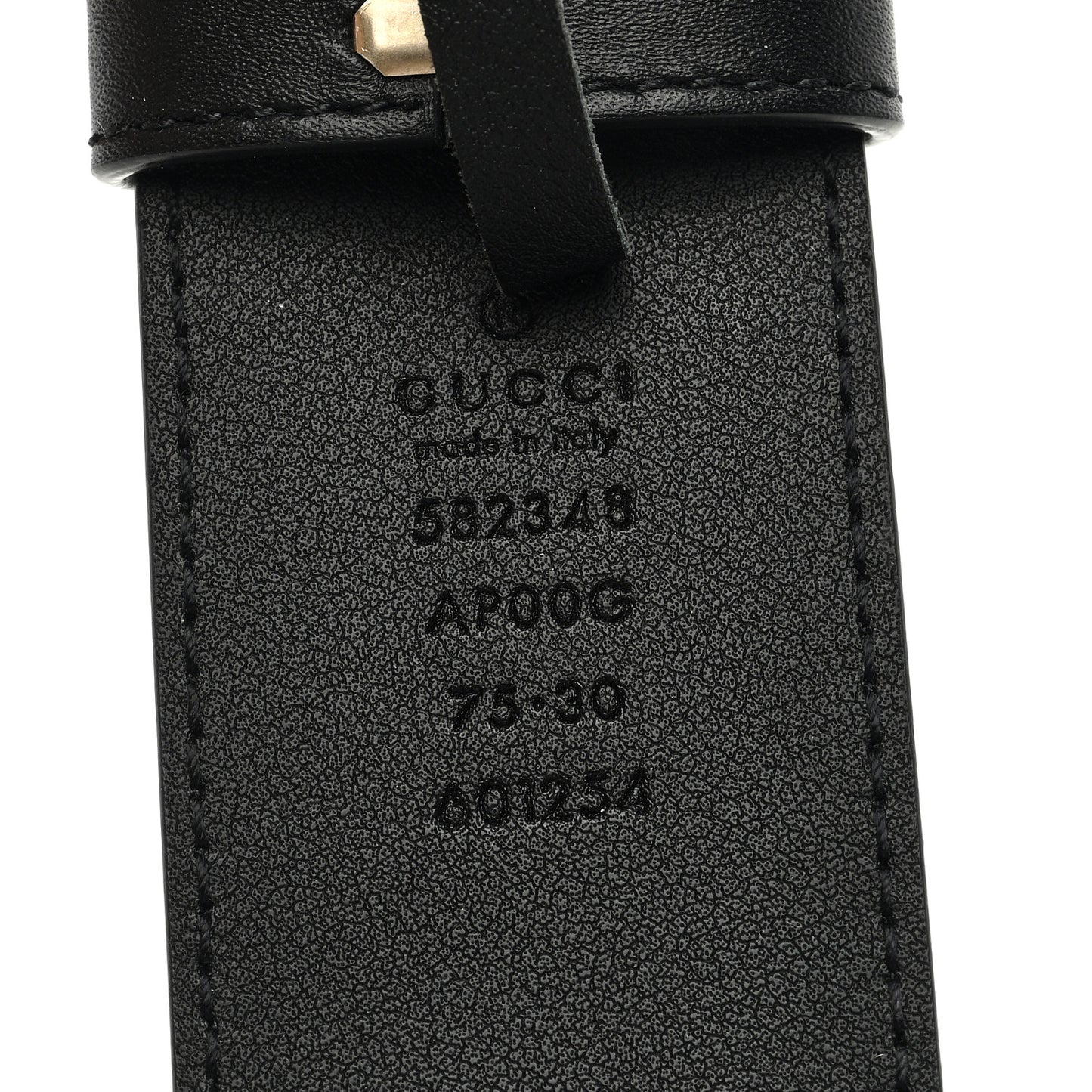 Moon Calfskin Scales Double G 40mm Belt 75 30 Black