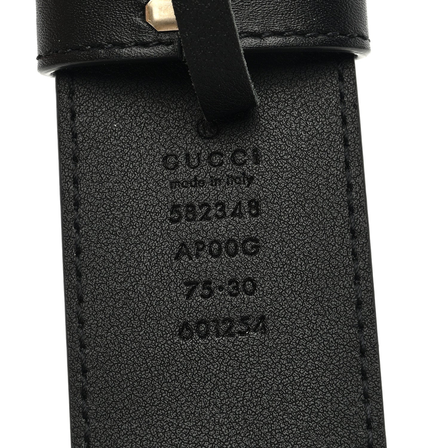Gucci Moon Calfskin Scales Double G 40mm Belt 75 30 Black 3 of 4