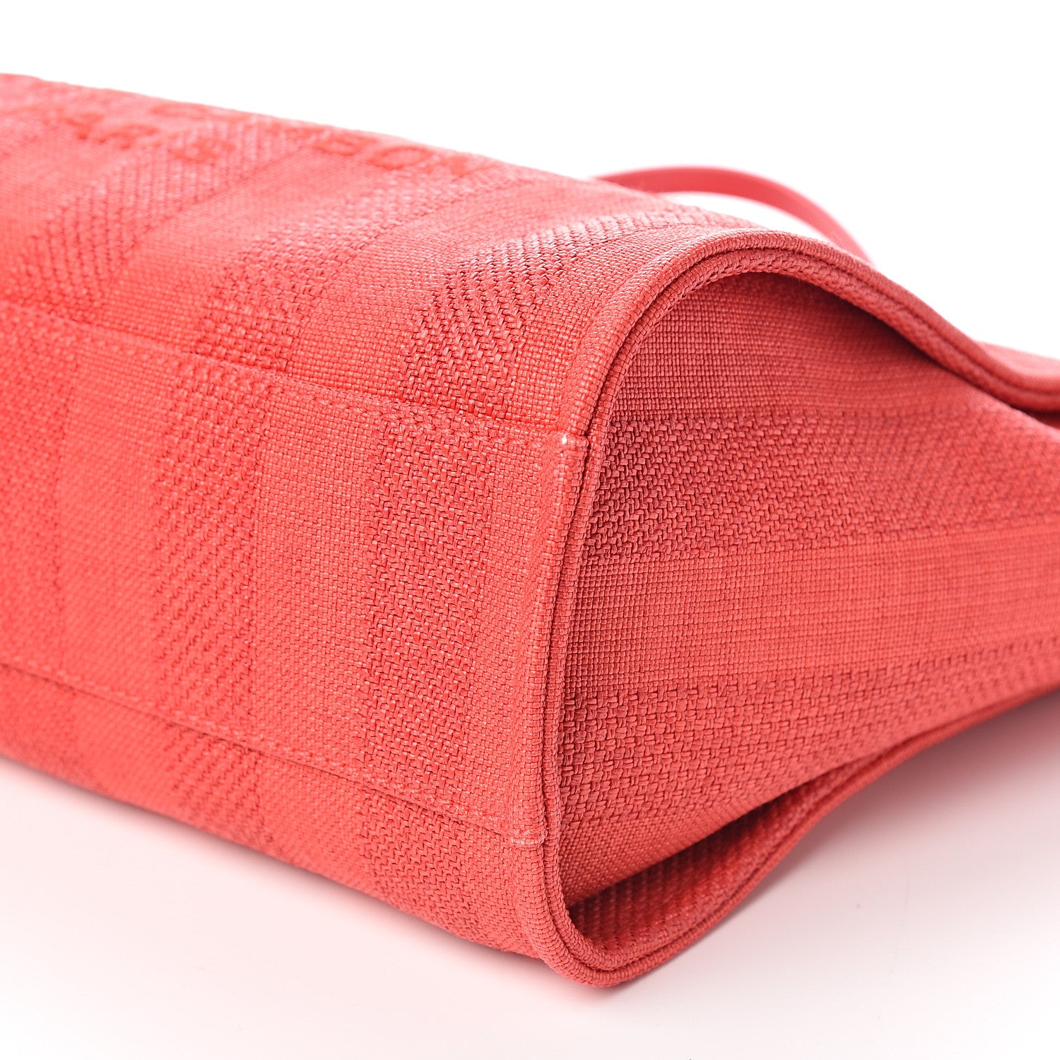 Chanel Mixed Fibers Striped Small Deauville Tote Red 8 of 10