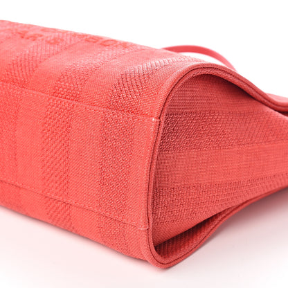Chanel Mixed Fibers Striped Small Deauville Tote Red 8 of 10