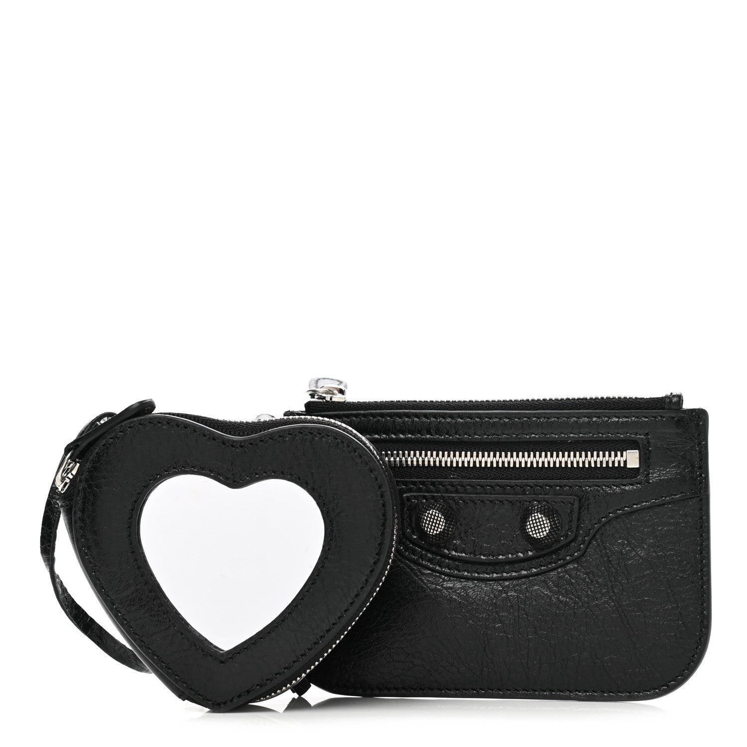 Balenciaga Agneau Le Cagole Clip On Card Mirror Black 1 of 11