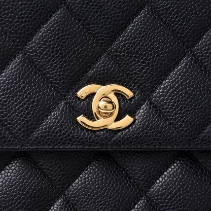 Chanel Caviar Quilted Jumbo Kelly Flap Black 8 of 10