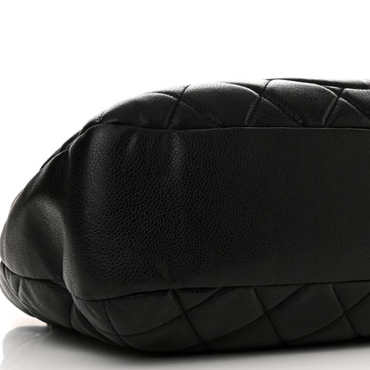Chanel Caviar Quilted CC Timeless Soft Tote Black 9 of 10