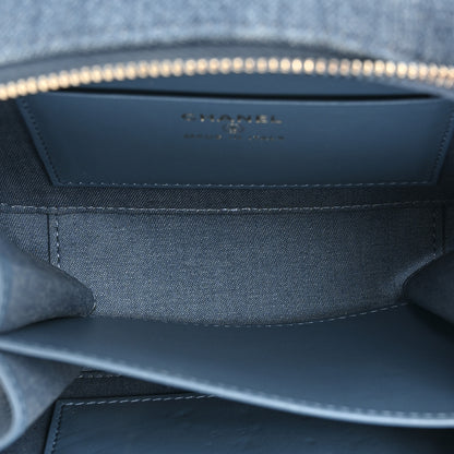 Chanel Denim Quilted CC Pearl Crush Camera Case Blue 6 of 13