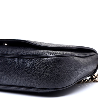 Gucci Pebbled Calfskin Medium Soho Flap Crossbody Black 7 of 11