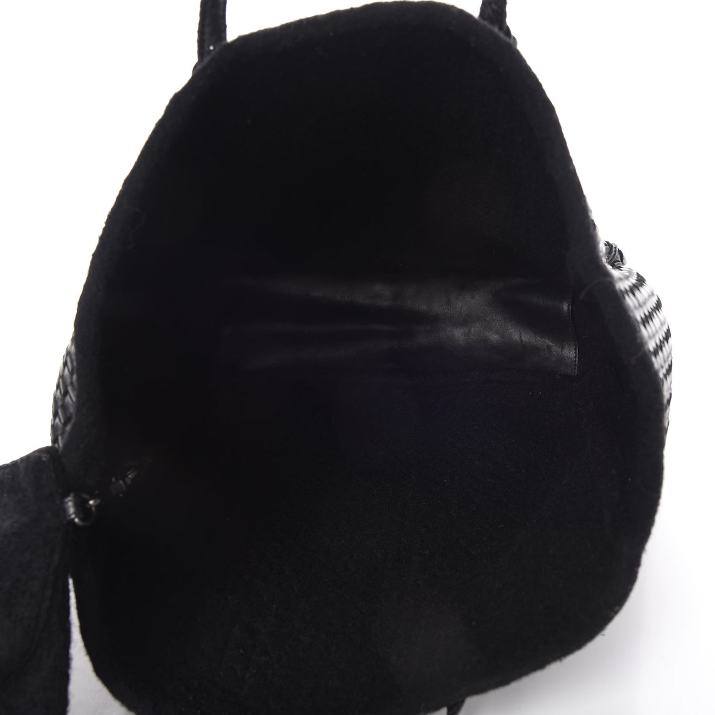 Wool Nappa Intrecciato Tote Black