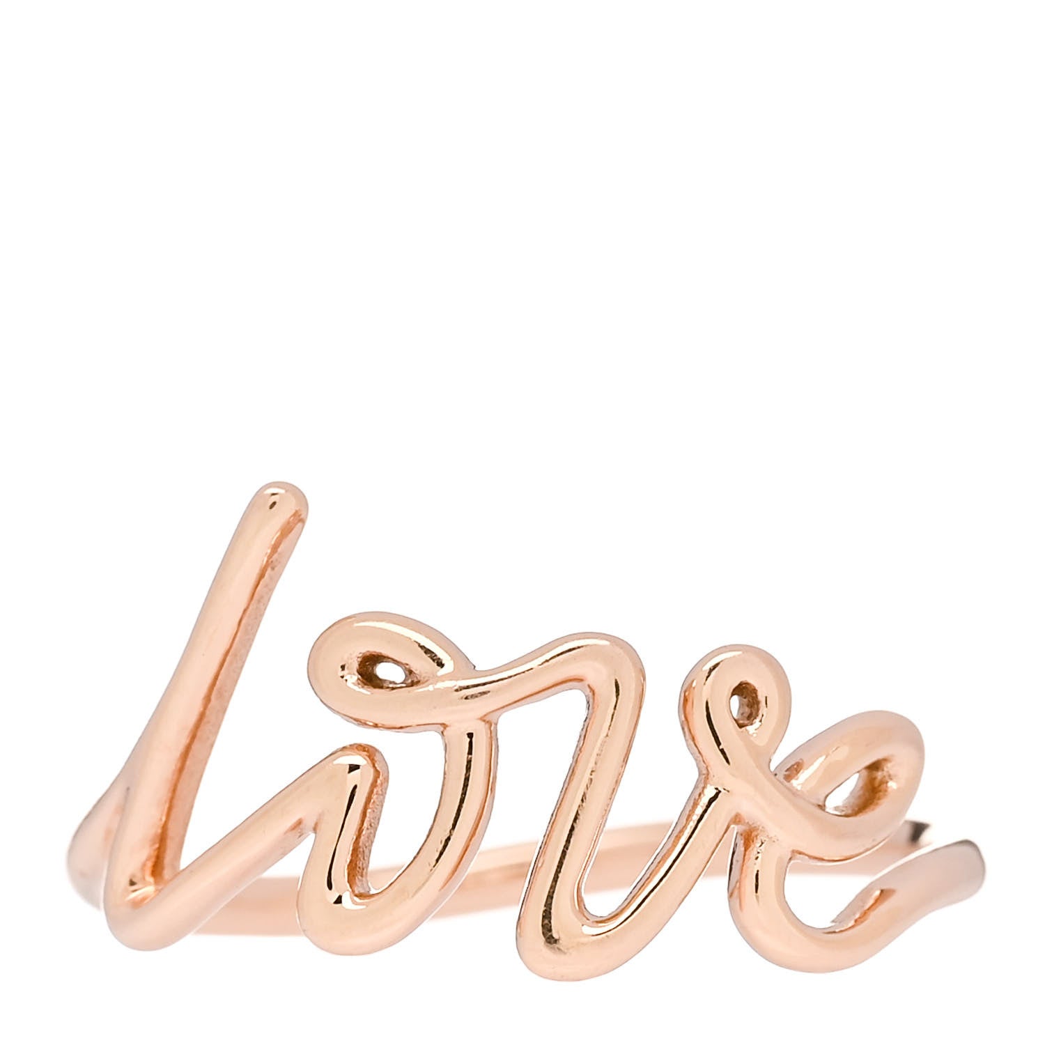 Tiffany 18K Rose Gold Paloma's Graffiti Love Ring 55 7.25 1 of 6