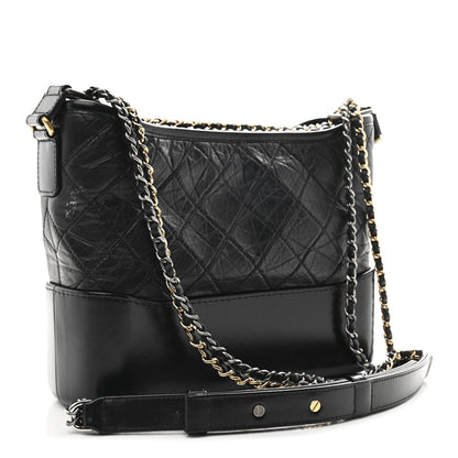 Chanel Aged Calfskin Quilted New Medium Gabrielle Hobo Black 3 of 11