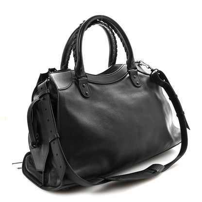 Balenciaga Grained Calfskin Neo Classic Black Hardware Medium City Black 2 of 11