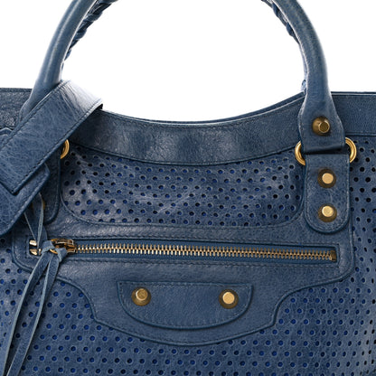 Balenciaga Agneau Classic Gold Hardware Perforated Dot City Atlantique 9 of 11