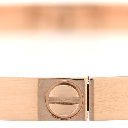 Cartier 18K Pink Gold 6 Diamond Small LOVE Bracelet 16 5 of 6
