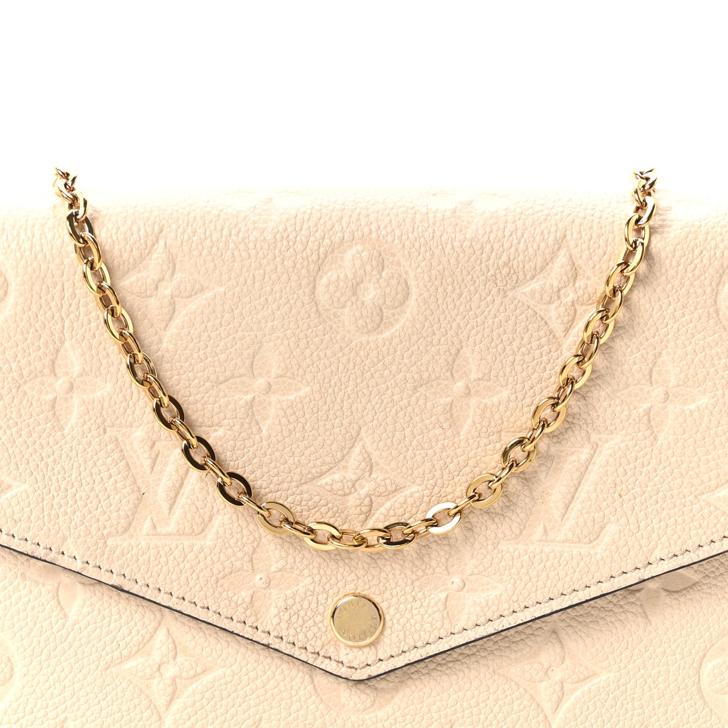 Empreinte Pochette Felicie Chain Wallet Cream