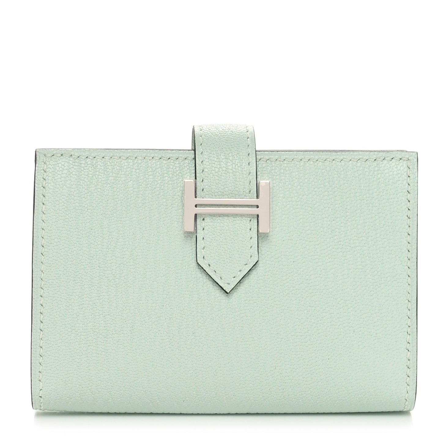 Chevre Mysore Bearn Card Holder Wallet Vert Peppermint