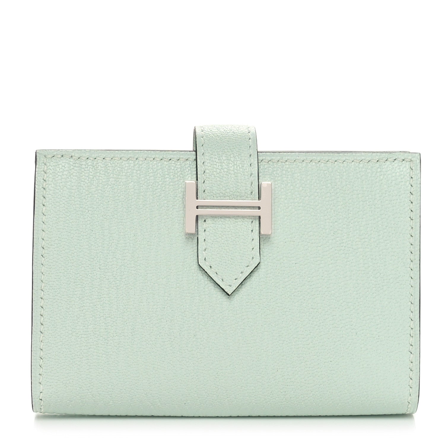 Hermes Chevre Mysore Bearn Card Holder Wallet Vert Peppermint 1 of 8