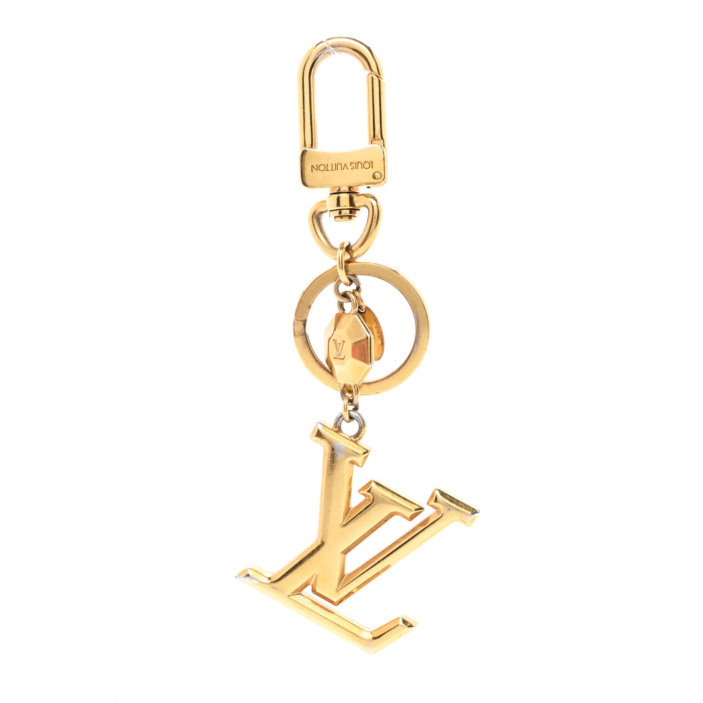 LV Facettes Bag Charm Key Holder Gold