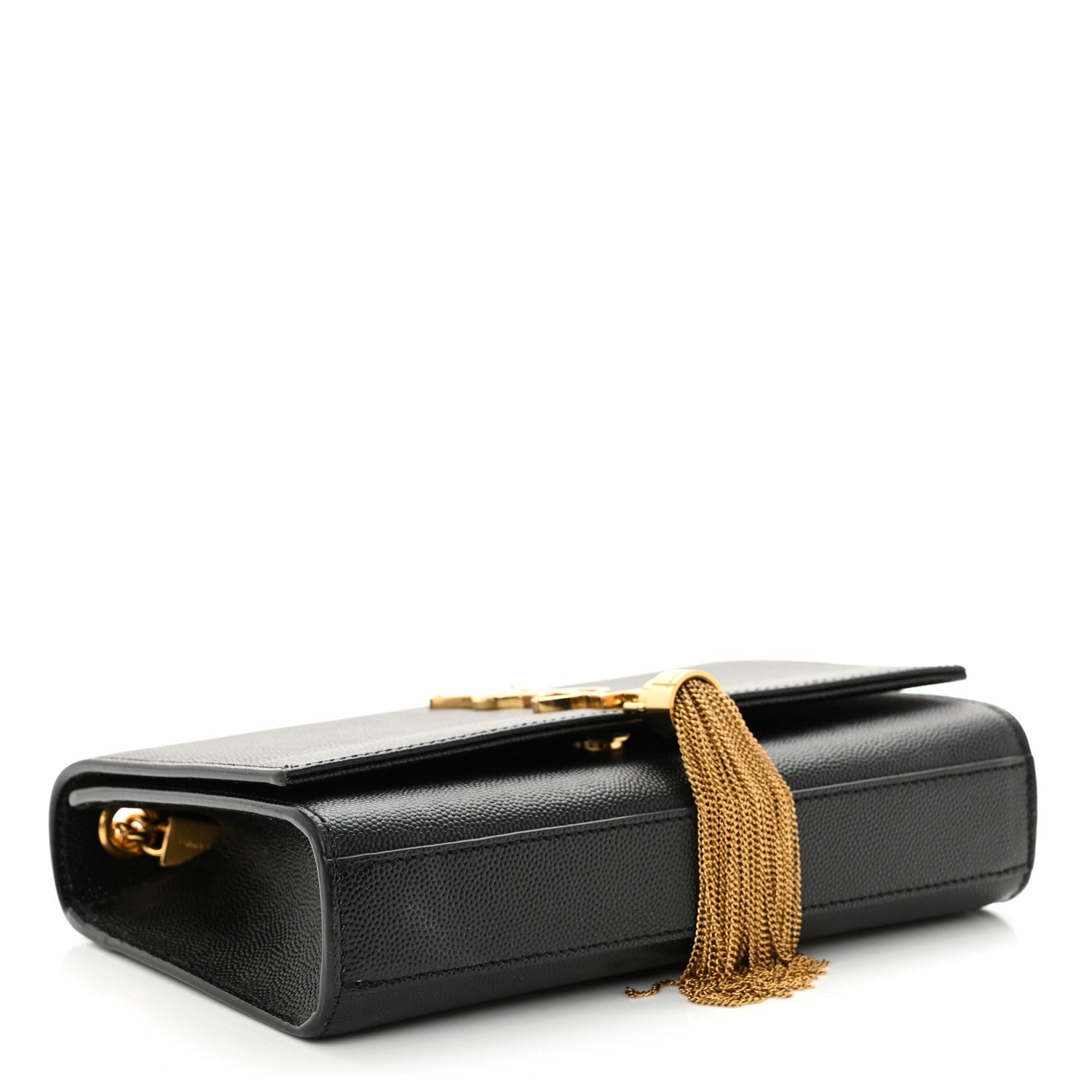 Saint Laurent Grain De Poudre Small Classic Monogram Kate Tassel Satchel Black 4 of 13