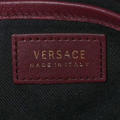 Versace Nappa Quilted Palazzo Chain Crossbody Bag Burgundy 5 of 10