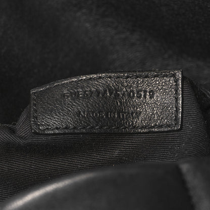 Saint Laurent Lambskin Quilted Medium Loulou Puffer Monogram Chain Satchel Black 7 of 13