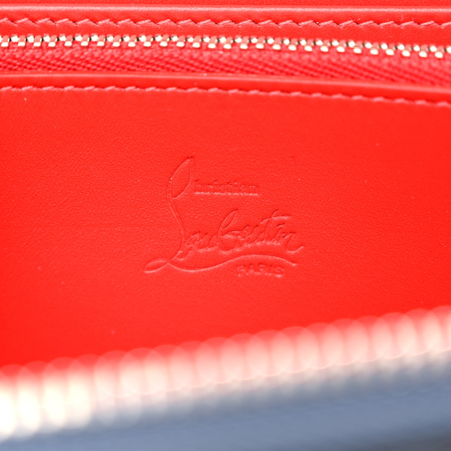 Christian Louboutin Metallic Calfskin Tie Dye Spiked Zip Around Wallet Silver 6 of 12