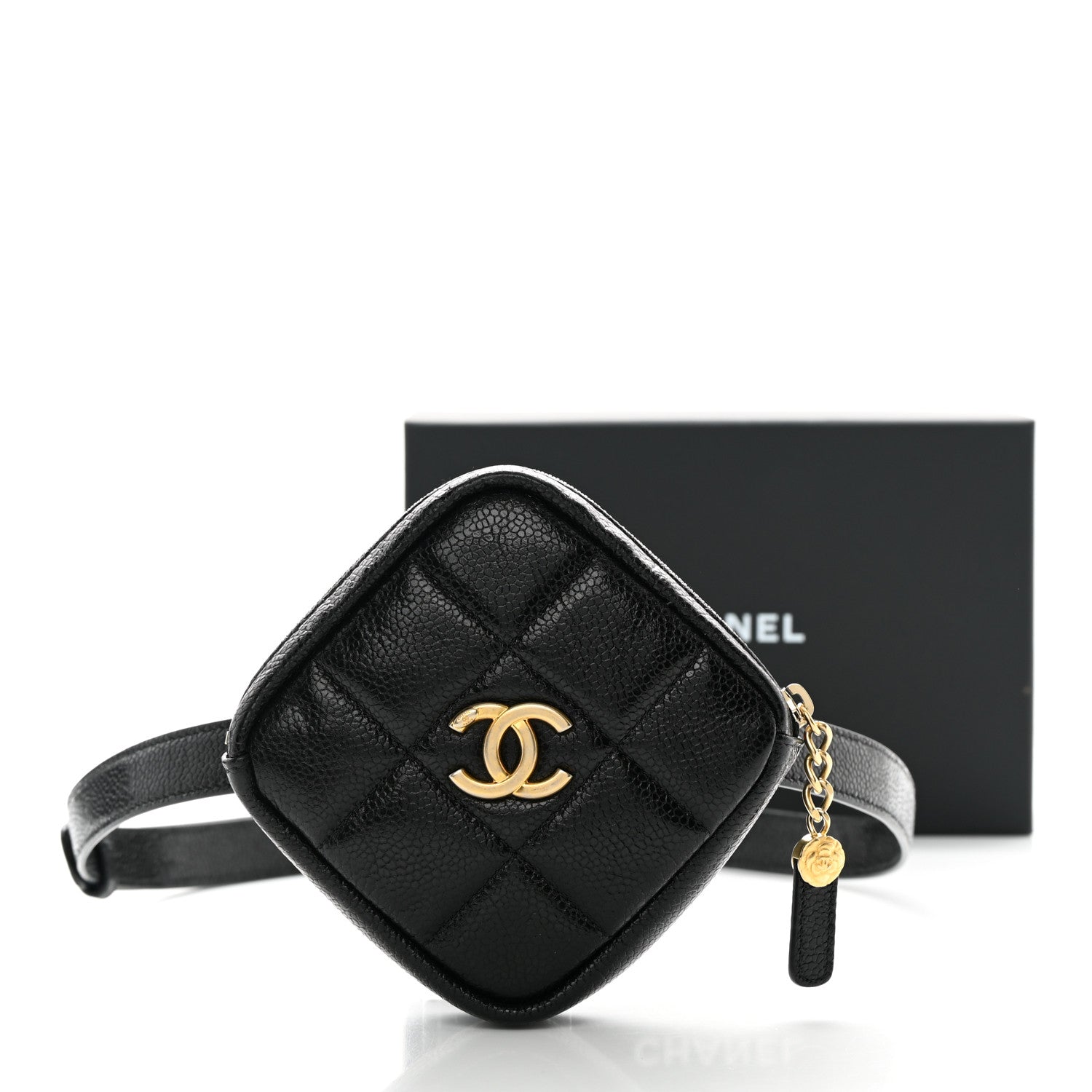Chanel Caviar Quilted Coin Purse Belt Bag Black 12 of 12
