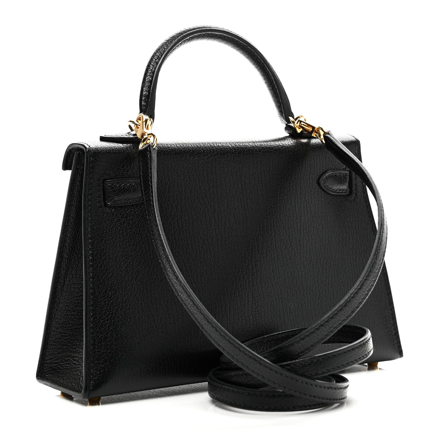 Chevre Chamkila Mini Kelly Sellier 20 Black