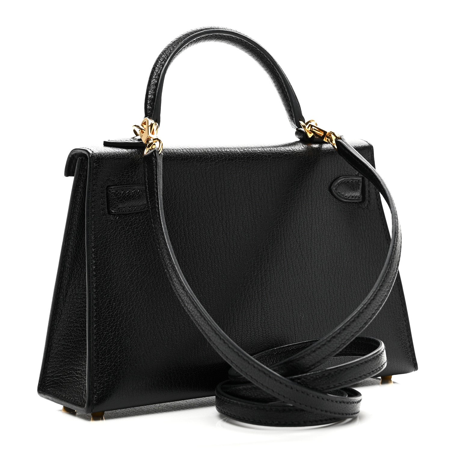 Hermes Chevre Chamkila Mini Kelly Sellier 20 Black 3 of 11