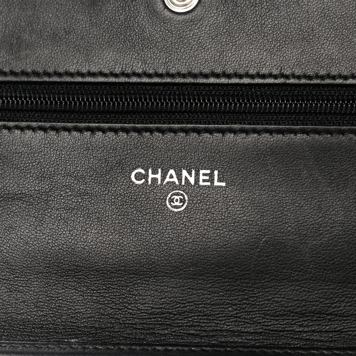 Chanel Lambskin Quilted Wallet On Chain WOC Black 6 of 14