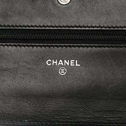 Chanel Lambskin Quilted Wallet On Chain WOC Black 6 of 14