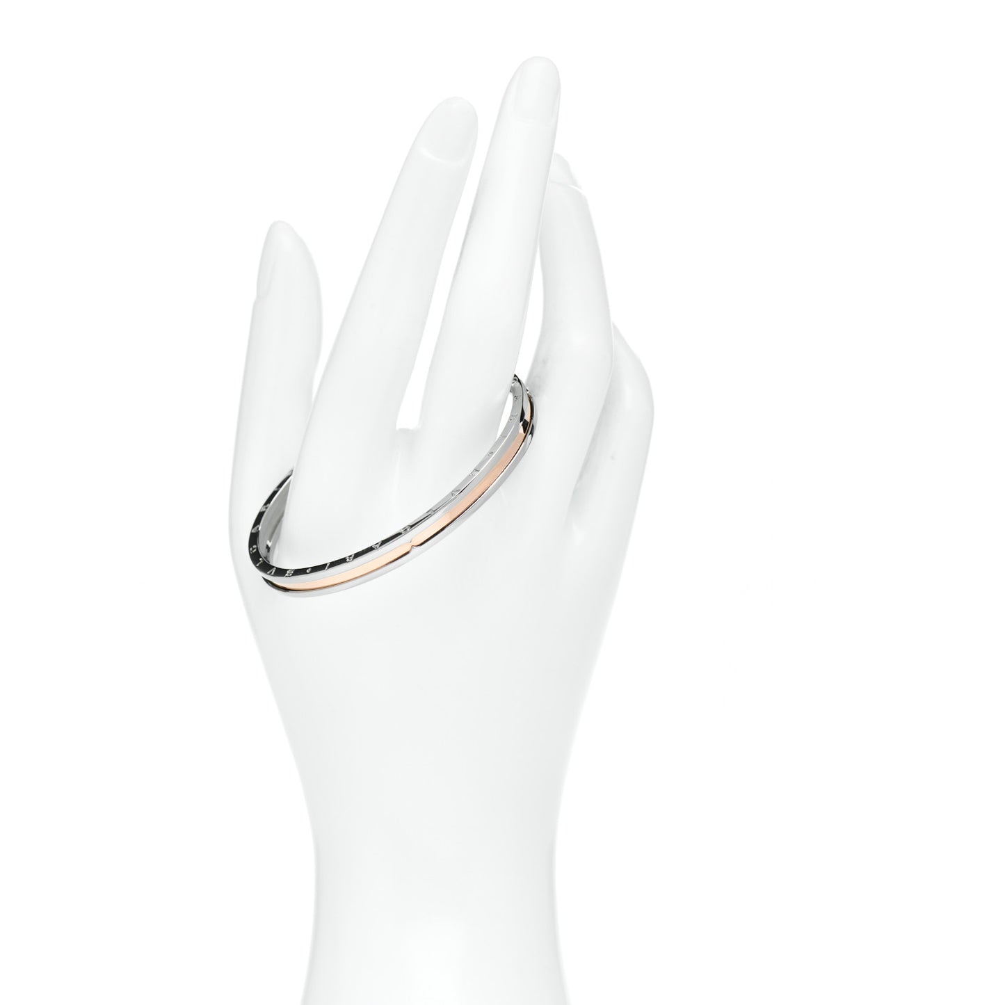 18K Rose Gold Stainless Steel B.Zero1 Cuff Bracelet SM