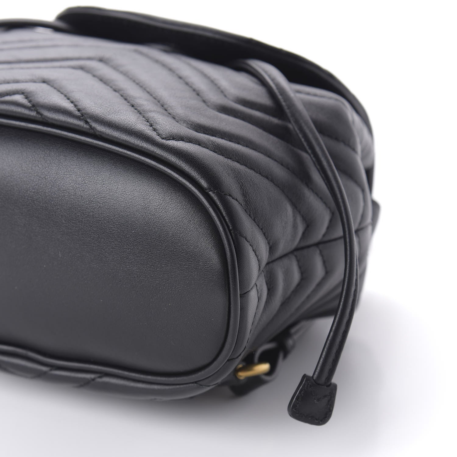 Gucci Calfskin Matelasse GG Marmont Flap Backpack Black 6 of 9