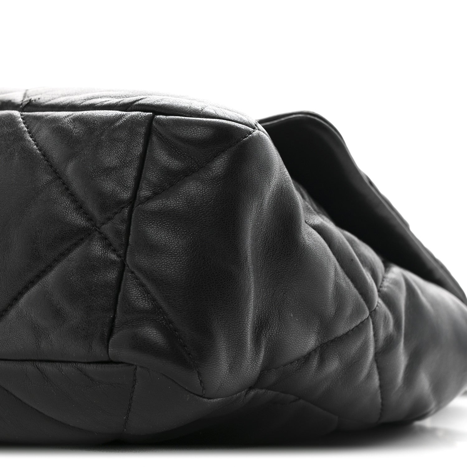 Chanel Shiny Goatskin Quilted Large Chanel 19 Flap Black 10 of 11